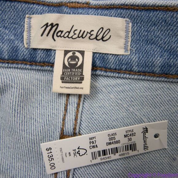 NEW Madewell The Perfect Vintage Jean in Coffey Wash: Worn-In Edition, 30 - Picture 14 of 16